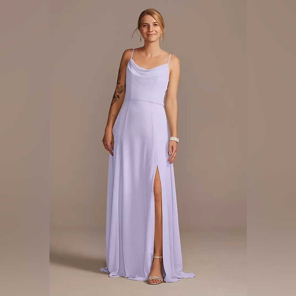 Elegant Lavender Evening Gown